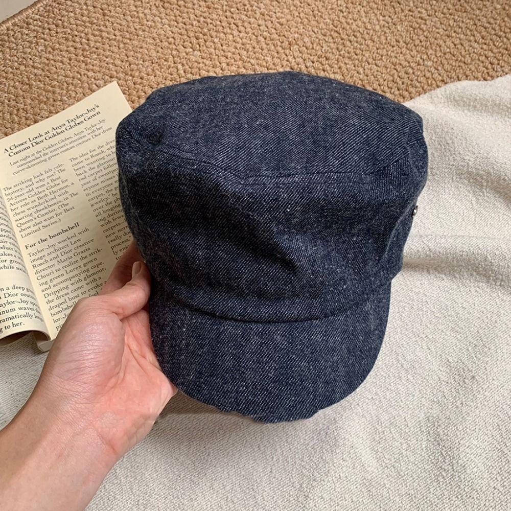 Vintage British Style Painter Cap Y2k Octagonal Hat Retro Demin Beret  Daily