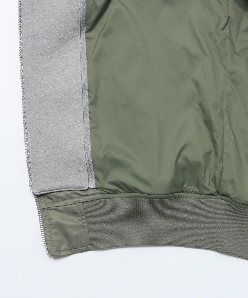 Ucla Unisex Detachable Hoodie Nylon Ma1 Jumper [Khaki] (Uc2Uj20)