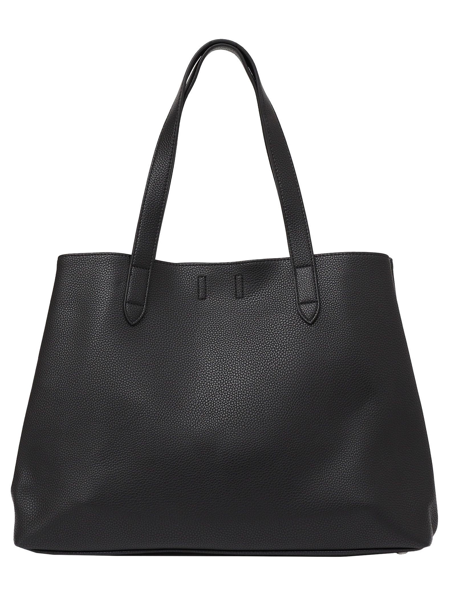 

SHIPS any Split Leather Tote Bag with Clutch, 2024 FallWinter Collection, Men s, 718400008, Black, One Size