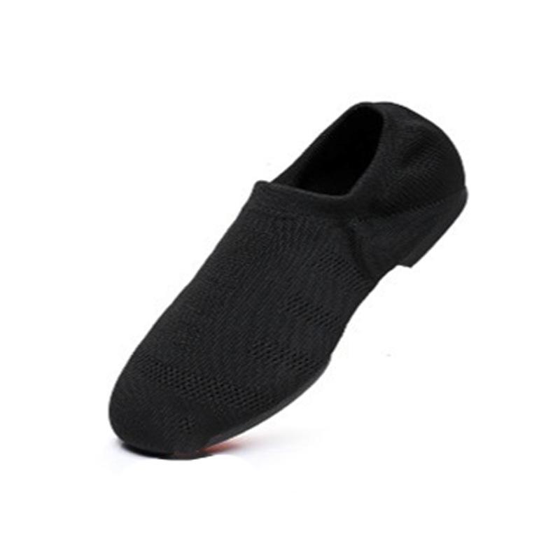 

Взрослые танцевальные туфли Fly Плетеная сетка Дышащие Аэробика Черлидинг Практика Йога Балет Танцевальные туфли Верблюжий и Черный 37