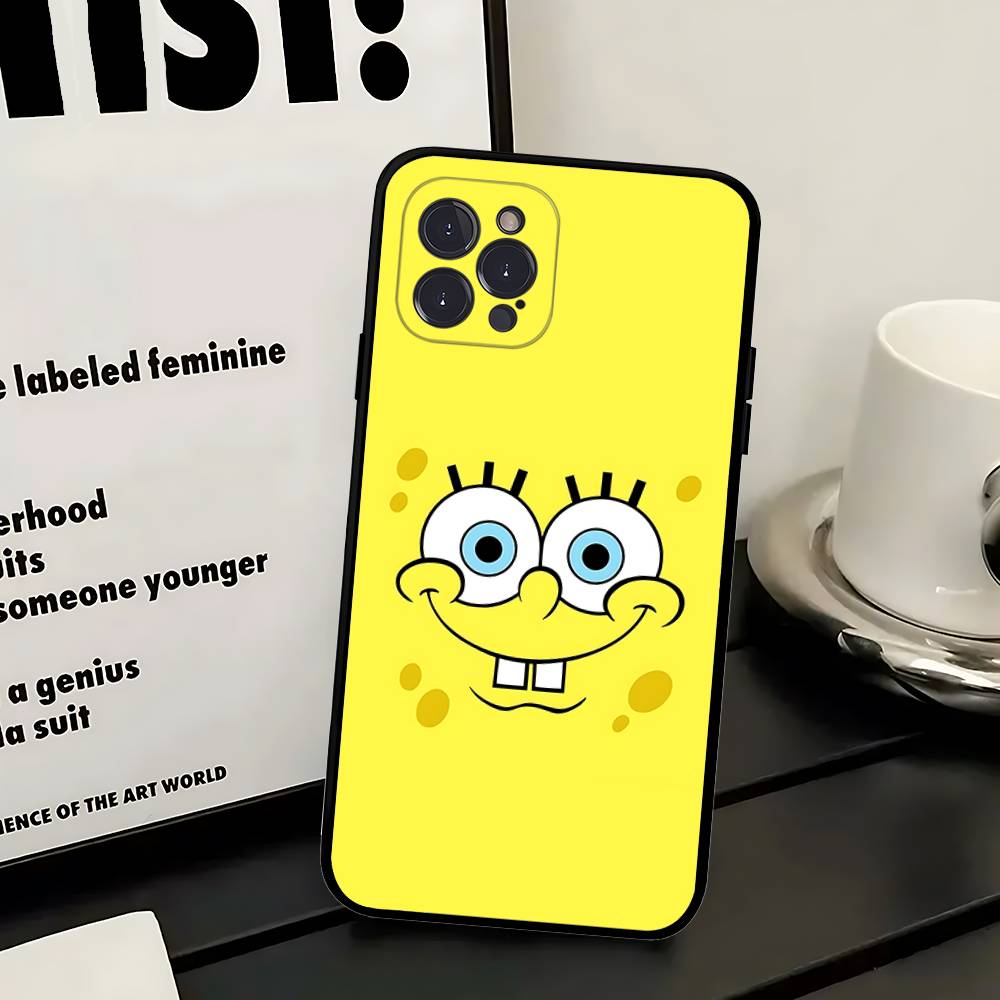 Kreslený S-SpongeBob S-Hranatá Kalhotka Pouzdro na Telefon Pro IPhone 16 15 14 13 12 11 17 Pro Max Jednoduchost Zadní TPU Měkké Pouzdro