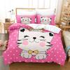 Cute Pet Cat Bedding Set Cartoon Animal Duvet Cover Modern Bed Cover Home Decor Single Double Queen King Full Size Beds