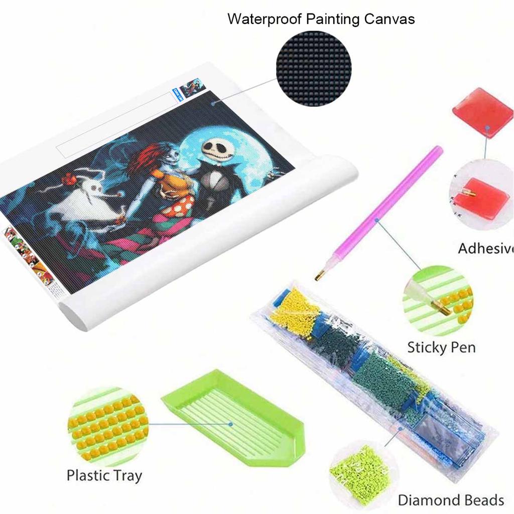 DIY Diamond Painting Canvas Jack and Sally Nightmare Design 5D Full Drill Art Creative Leisure Craft Home Decor Wall Pictures