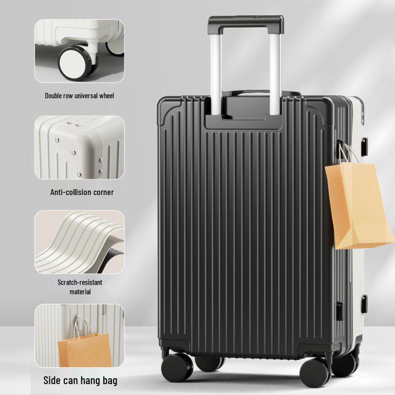 Durable Silent Wheel Trolley Case: Mother & Son Travel Suitcase with Combination Lock