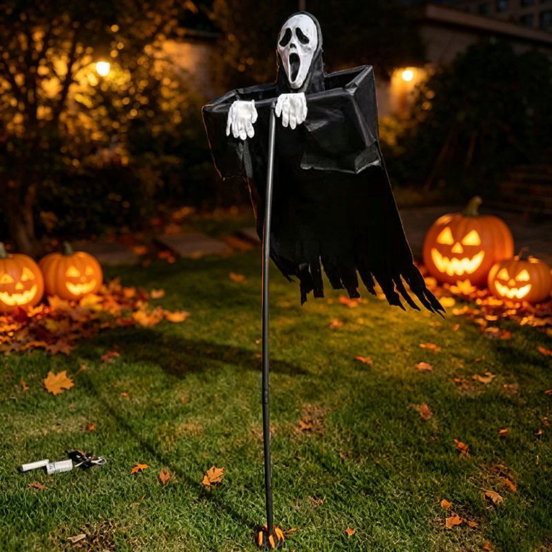 Halloween Scream Scarecrow Ghost Yard Sign Outdoor