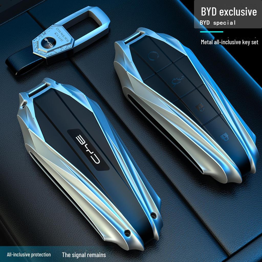 BYD Bilnøkkeldeksel for Dolphin, Song Plus, Han EV, Qin DMI, Yuan Pro, Tang DMP, Frigate 07, Seal OG-modeller.