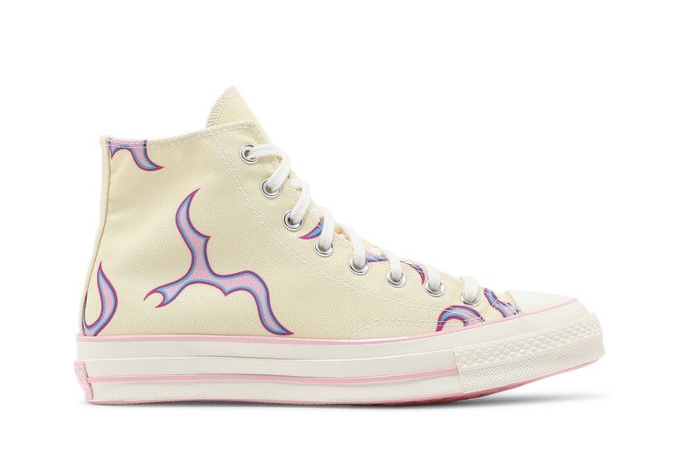 Men's Sneakers Converse Chuck Taylor All Star 70 Hi Golf Le Fleur Yellow Flame Egret/Egret/Pink