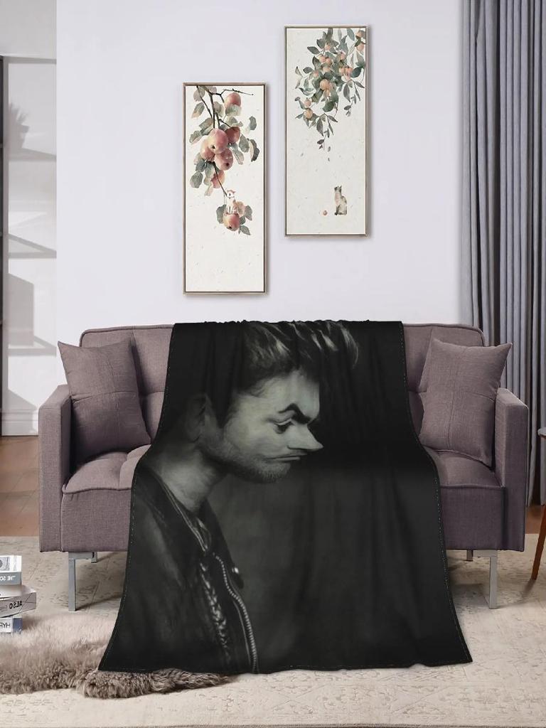 George Michael Decke Qualität Warm Weich Überwurfdecke für den Winter Heimdekoration Tagesdecke für Studenten Lustiges Design Gemütlicher Komfort