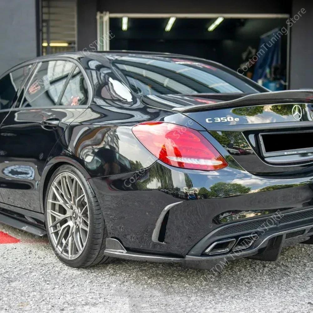 För Mercedes W205 Bakre Stötfångare Sidodelare C-klass C300 C300d C43 C63 AMG Line Bakre Stötfångare Diffusor Sidokjolar Bodykits Tuning