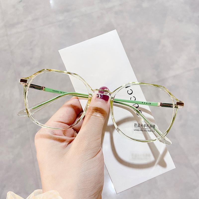 Myopia Glasses Women Transparent Computer Glasses Ultralight Polygon Frame Eyeglasses Blue Light Optical Clear Eyewear 0 To -600