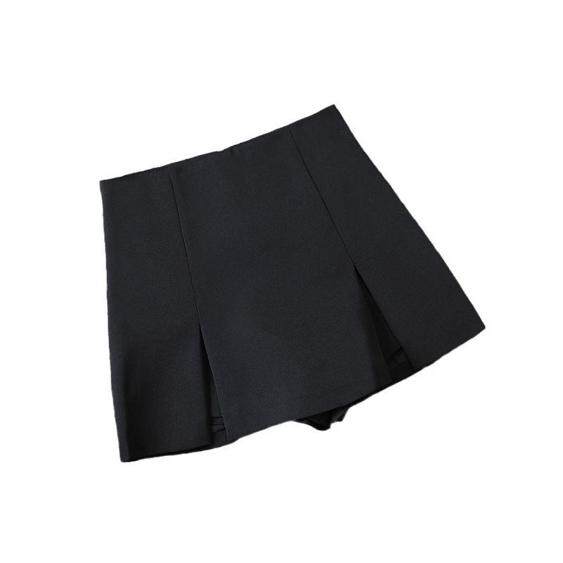 High Waist Black A-Line Skort - Spring/Summer 2022 Fashion Anti-Exposure Versatile Design