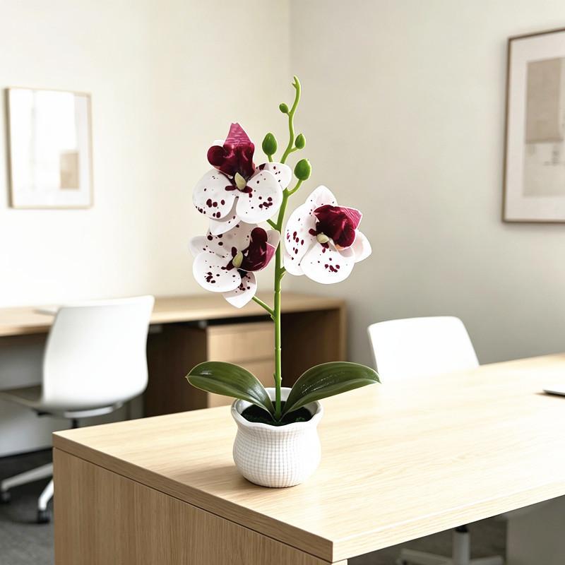 Butterfly Orchid Artificial Flower Pot For Wedding Decor And Home Interior Display