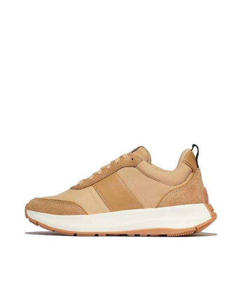 [FitFlop] F-Mode Women s Leather/Suede Platform Sneakers - Camel Mix FT59K2N20C 30