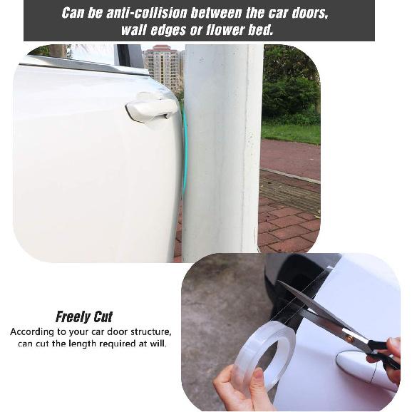 ToLanbbt Car Door Edge Guard Invisible Automotive Door Sill Guard Protectors Anti-Scratch Adhesive Tape Waterproof Strips For Car Door Edge