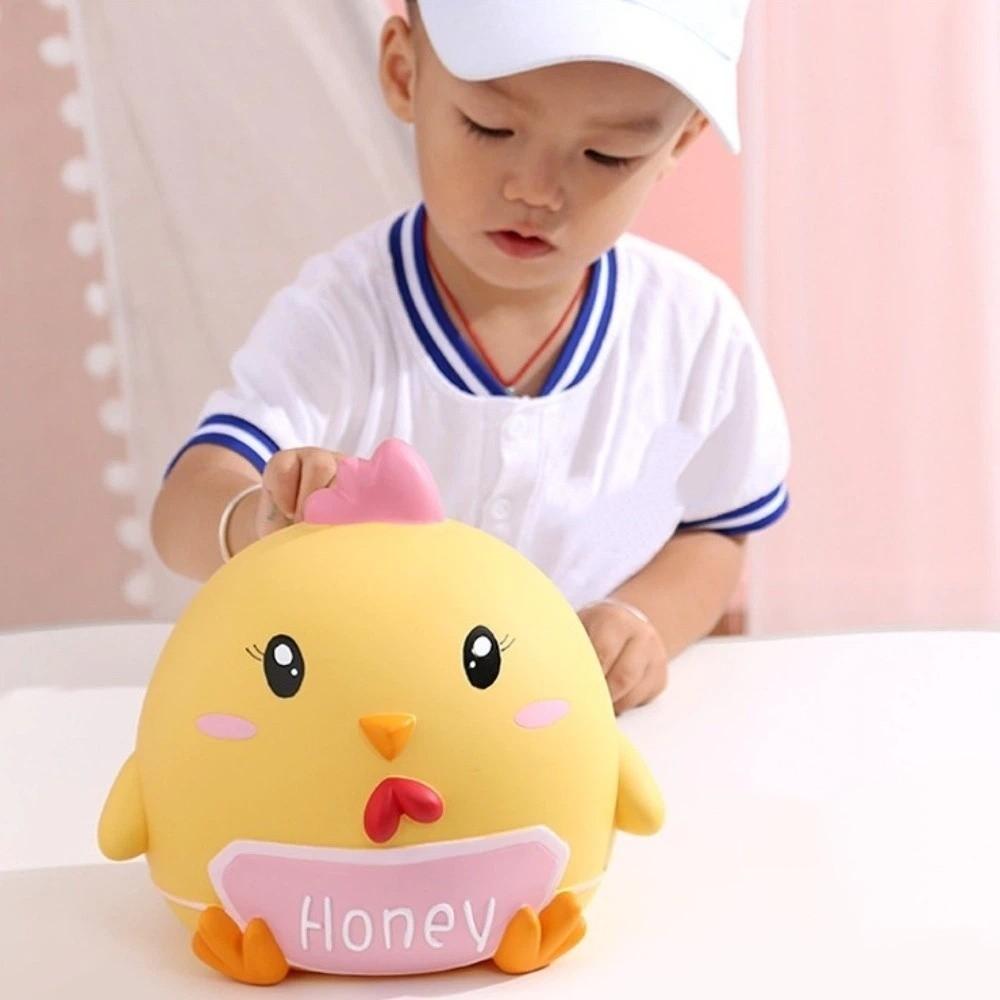 Vinyl Pig Money Jar Cartoon Animal Coin Saving Box Chicken Vinyl Piggy Bank Valentine's Day