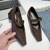 Mode Damen High Heels Mode Elegant Mary Jane Schuhe Quadratische Zehenpartie Outdoor Kleid Designer Metall Schnalle Niedrige Absätze Frühling Sommer Pumps