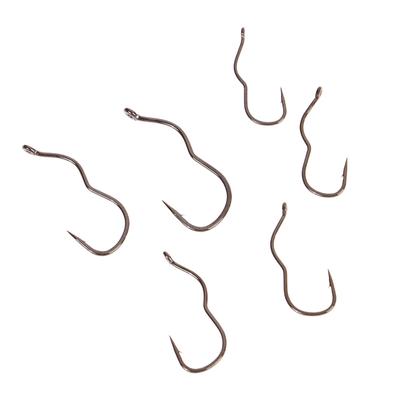 12Pcs/Pack High Carbon Steel Fishing Hook With Eye Sharp Barbed Automatic Flip Fishhook For Carp Fishing Accessories