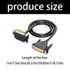 DB25 Male To Male Right Angle Connector Cable With Gold Plated Pin For Printer Scanner And External Storage Devices