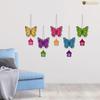 Multicolored Butterfly Wooden Wall Hanging for Home Decoration | Garden Balcony | Office | Cafe | Decorative Door Hanging | Pack of 5