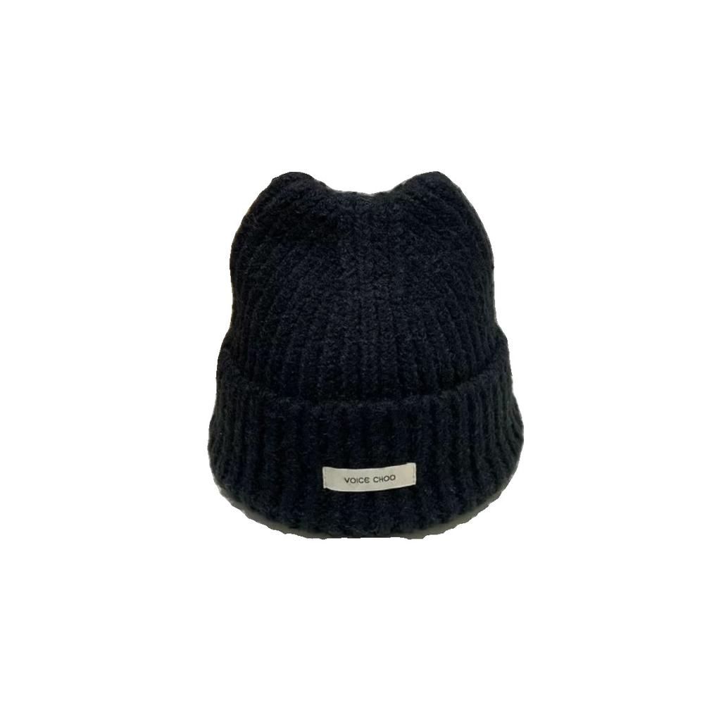 Korean Style Versatile Student Knitted Cap Outdoor Warm Pullover Cap Ear Protecting Woolen Cap