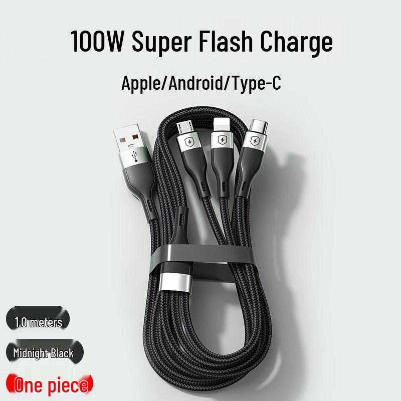 Fast Charging 3-in-1 Universal Multi-Head Phone Charger Cable