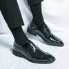 Fashion Luxury Brand Golden Oxford Shoes Men's Low Heel Designer Business Leather Shoes High-quality Sharp Pointed Wedding Casual Shoes