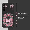 Vintage Flower Butterfly Case For Samsung Galaxy A56 A17 A26 A16 A36 A55 A54 A53 A15 S24 S25 FE S25 S22 S23 Ultra Plus Lanyard Soft Cover