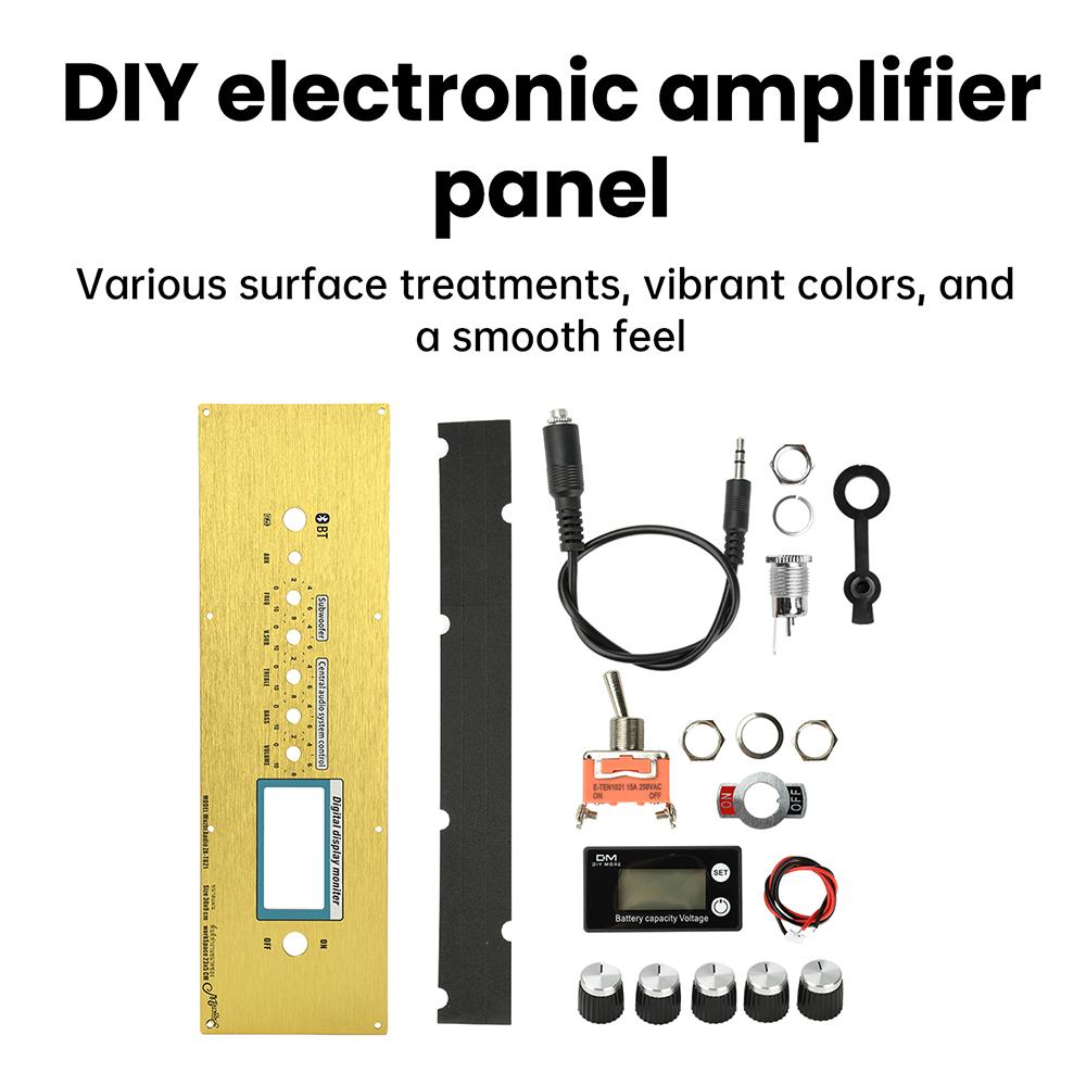 TB21 Amplifier Panel Kit Multifunction Control Module Volume Control Digital Display Aluminum Alloy DIY Amplifier Panel