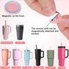 Portable Magnetic Suction Straw Cap Drinking Dust Plugs Tips Cover Reusable Silicone Straw Caps Water Bottle Accessories