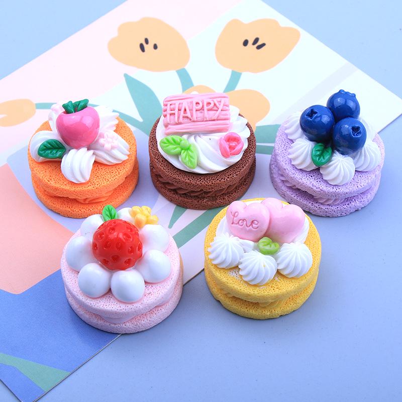 3D Strawberry Cake Keychain with DIY Cream Glue
