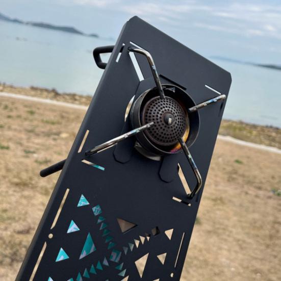 Paslanmaz Çelik Örümcek Ocak Tutucu Ağır Hizmet Isıya Dayanıklı Kamp Pişirme Örümcek Ocak Süspansiyon Sabitleme Rafı Destek Kartı Standı