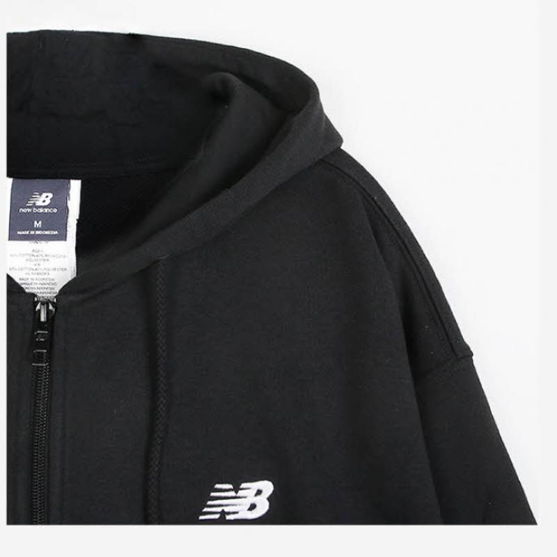 New Balance Hooded Zip Up Kqj Nbmdecs011 19 Mj41501 Uni Small Logo Hoodie Zip