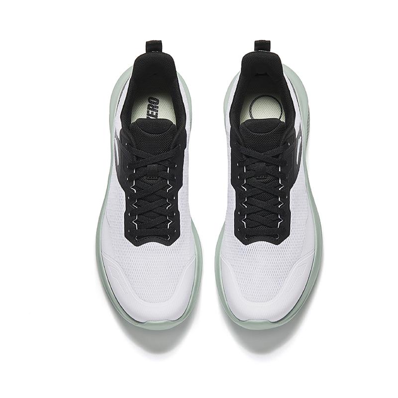 Anta Sports Comfortable Shock Absorbing Durable Low Top Casual Running Shoes Men sneaker Pure-White Basic-Black 912535513-1