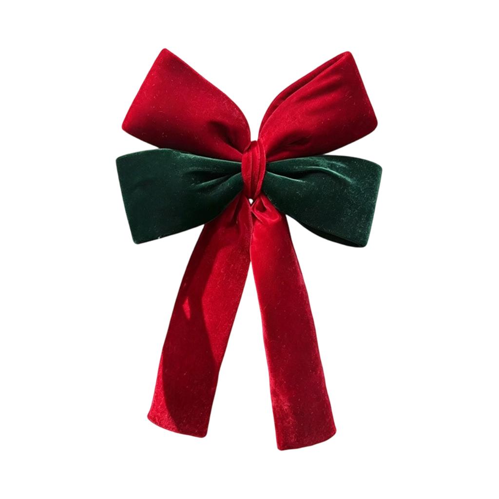 Velvet Bow Ornament Large Decorative Bow for Christmas Tree Hanging 3D Bow Accent for Holiday Scene Decoration