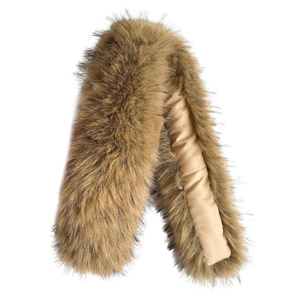 Trim Long Scarf Faux Fox Fur Scarf Warm Thickened Lengthened Scarf Dress Cape Faux Fur Windproof Shawls Sexy Dress