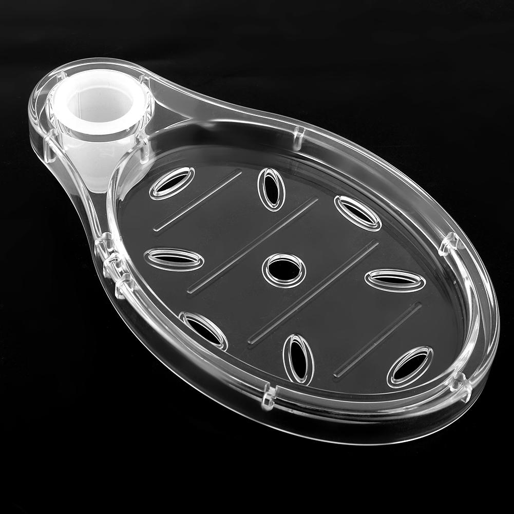 Transparent Round Acrylic Soap Dishes Box Holder Lifting Rod Bathroom Accessories