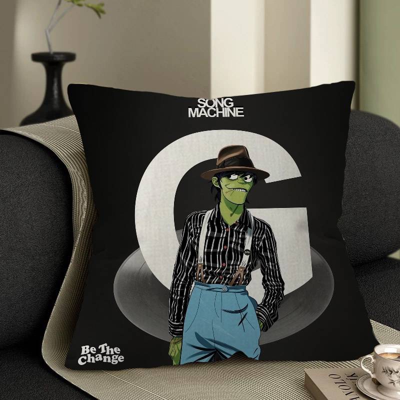 Band GGorillaz Music Cool Cushion Cover Polyester Sofa Cushions Decorative Throw Pillows Home Decoration Pillowcover