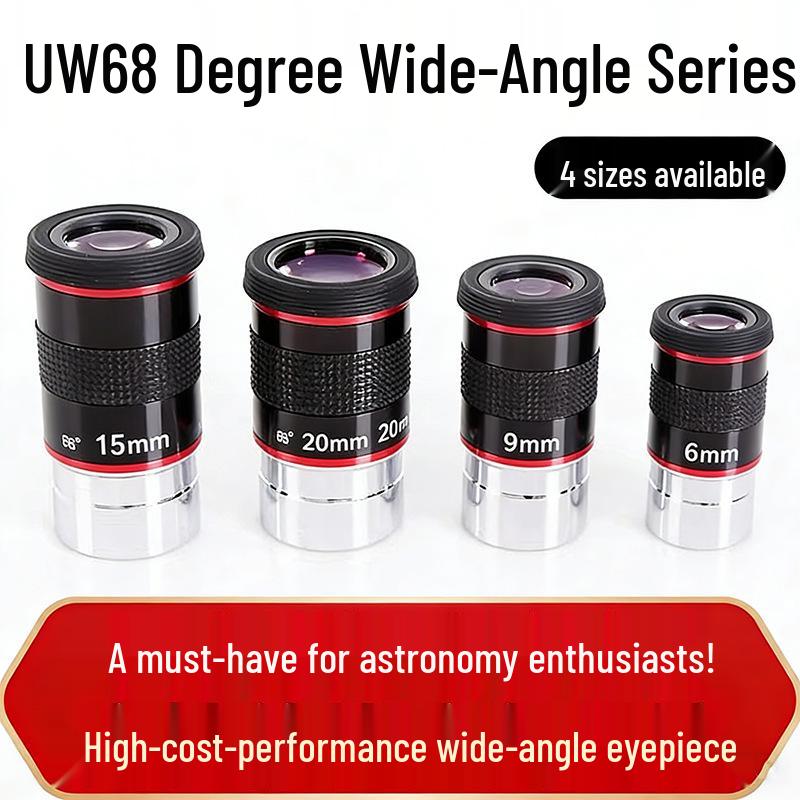 

68° Ultra-Wide Angle Planetary Eyepieces (6mm, 9mm, 15mm, 20mm) - High-Magnification Telescope Accessories 6mm Eyepiece