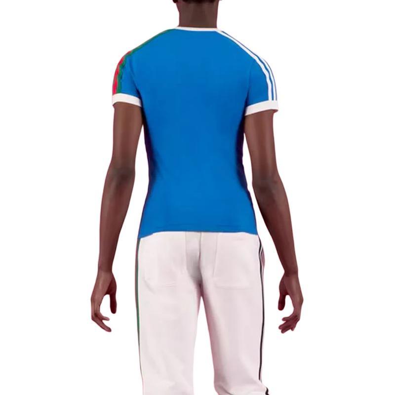 Gucci x adidas Trefoil Print T-Shirt 'Blue' Unisex 691637-XJEKL-4744