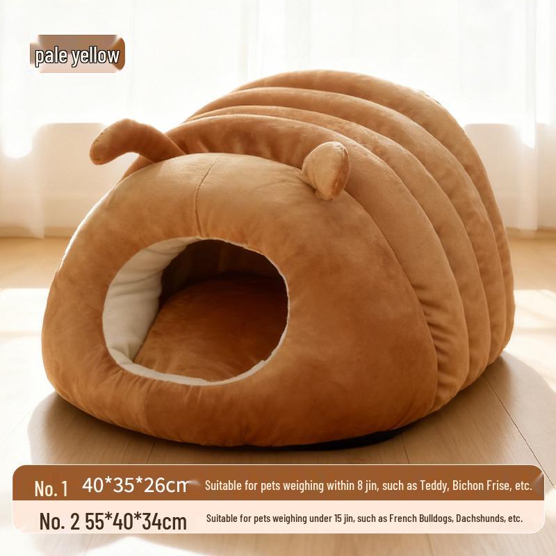 Cozy Warmth Closed Nest for Medium & Small Dogs and Cats - Ideal for Deep Sleep & Kitten Kneading.