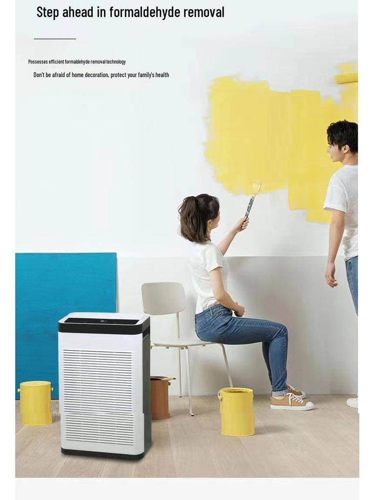Smart Air Purifier with Negative Ions, Formaldehyde and Smoke Removal, Activated Carbon for Pet-Friendly Homes.