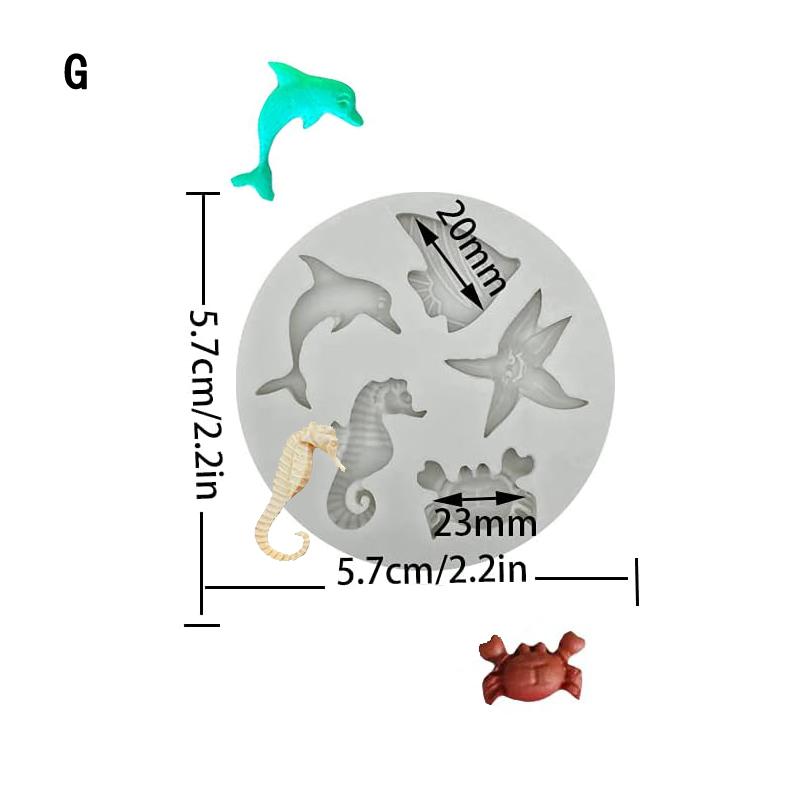 

Силиконовая форма Морская ракушка Морская рыба Коралл Морская черепаха Торт Мастика Ракушка Форма для выпечки Инструмент DIY Торт Шоколад Конфеты Украшение