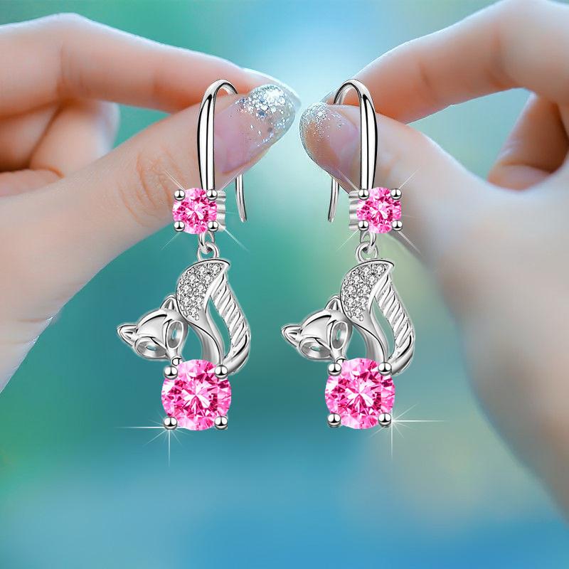 Original Net Red Fox Ear Hook Female Ins Niche Design Earrings Fashion Earrings