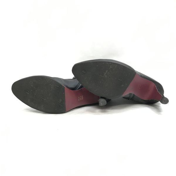 HIMIKO Japan Eleganz Leder Seitenreißverschluss Lange Stiefel Damen 24.5 schwarz hohe Absätze(GEBRAUCHT)