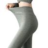 Women's High Waist Thermal Base Layer Pants & Top Set - Imitation Cashmere, Elastic, Plus Velvet Warmth for Autumn/Winter.