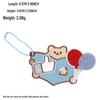 Korean INS Style Luggage Tag Keychains - DIY Anti-Lost Bag Accessory with Embroidery Blank Cloth Patch