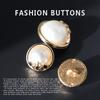10 Stück Mantelknöpfe Perle Metall Dekorative Knöpfe Hochwertig Exquisit Kleidung Hemd Strickjacke Knöpfe Daquan