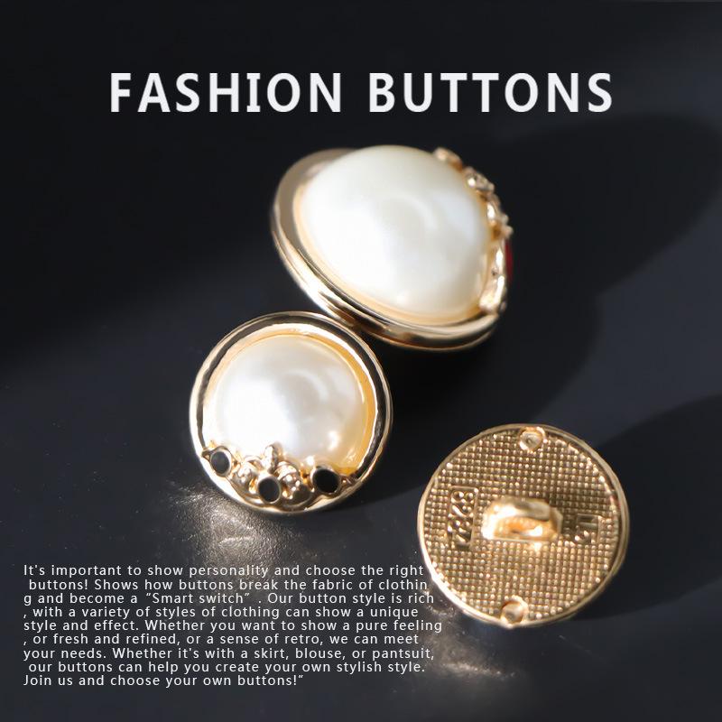 10 Buc Butoni de Palton Metal Perlat Butoni Decorativi de Înaltă Calitate Exquisite Haine Cămașă Cardigan Butoni Daquan
