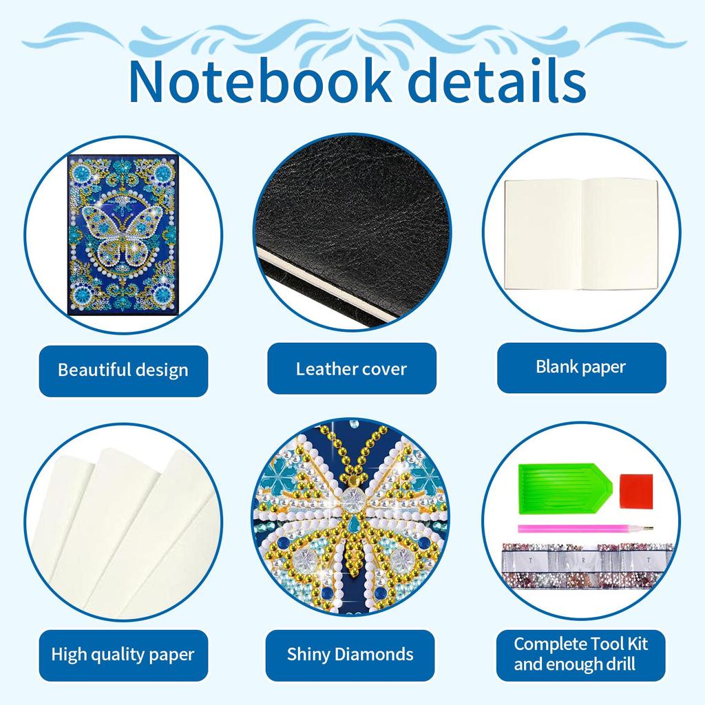 Diamond Painting DIY Notebook: Special-Shaped Shiny Design, 50 Pages, Perfect Christmas Holiday Gift