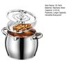Stainless Steel Oil Pot with Double Handles And Strainer Large Capacity Oil Container